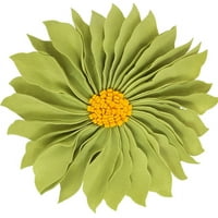 -Cliffs ev dekor el yapımı 3D küçük çiçek yuvarlak dekoratif kırlent kılıfı, renk, kireç
