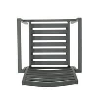 Asil Ev Gannon Açık Modern Alüminyum Yemek Sandalyesi, 2 Set, Silah Metal Gri