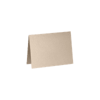 LUXPaper Katlanmış Kartlı Not Kartı, Boz Kahverengi Metalik, 1 2,50 Paket