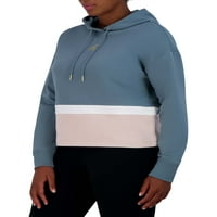 Reebok Kadın Fierce Renk Bloğu Kırpılmış Kapüşonlu Sweatshirt