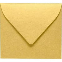 Lüks Kağıt Mini Zarflar, lb. Altın Metalik, Paket