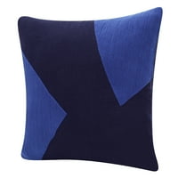 Şöhret Modern Glam Colorblock El Yapımı dekoratif kırlent, Kobalt Mavisi Lacivert, 20 20