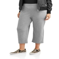 Kadın Plus Athleisure Kapri Pantolon