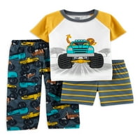 Carter'ın Çocuğum Yürümeye Başlayan Çocuk Gevşek Fit Kısa Kollu Pijama, 3 Parçalı PJ Seti