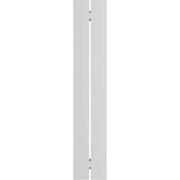 Ekena Millwork 1 4 W 48 H Gerçek Uyum PVC İki Kartlı Aralıklı Pano-n-Çıta Panjurlar, Astarlanmış