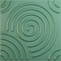 Ekena Millwork 5 8 W 5 8 H Spiral EnduraWall Dekoratif 3D Duvar Paneli, Evrensel İnci Metalik Deniz Sisi