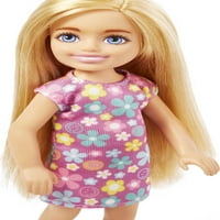 Barbie Chelsea Bebek, Çıkarılabilir Elbise ve Ayakkabı Giyen Uzun Sarı Saçlı ve Mavi Gözlü Küçük Bebek