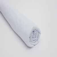 Roma Tekstil Katı Fırçalı Dty Kaburga - Kıyafet ve Sanat Ve El Sanatları için Polyester Örgülü Örgü Kumaş - Beyaz