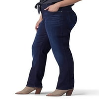 Lee Kadın Artı Midrise Rahat Fit Düz Bacak Jean