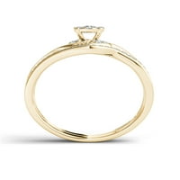 Karat T.W. Pırlanta Küme 10kt Sarı Altın Nişan Yüzüğü