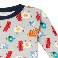 Wonder Ulus Bebek Yürüyor Boy Uzun Kollu Snug Fit Pamuk Pijama, 4 Parça Set