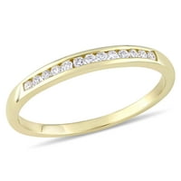 Miabella kadın Karat T.W. Pırlanta 10kt Sarı Altın Yarı Sonsuzluk yıldönümü yüzüğü