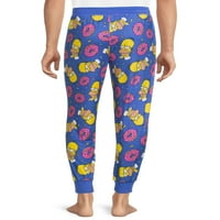 Simpsonlar, Yetişkin Erkek, Homer Sprinkles Salonu Pijama Uyku Pantolon, Boyutları S-2XL