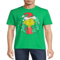 Kısa Kollu Grinch erkek Noel Grafik Tee