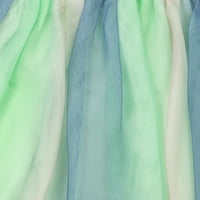 Bebek Yoda Kız Grafik Tee ve Baskılı Tutu Etek, 2 Parça Kıyafet Seti Eşleşen Saç Klipleri, boyutları 4-16