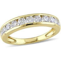 Karat T.W. Pırlanta 14kt Sarı Altın Yarı Sonsuzluk yıldönümü yüzüğü