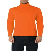 Benzersiz pazarlık erkek kazak hafif uzun kollu üst balıkçı yaka T-Shirt