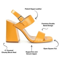 Journee Koleksiyonu Bayan Adras Açık Kare Burunlu Blok topuklu sandalet