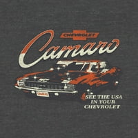 Chevrolet erkek ve Büyük erkek Uzun Kollu grafikli tişört Chevy Camaro, Boyutları S-3XL, erkek T-Shirt