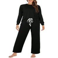 Bayan Kravat Boya Pijama Seti Loungewear Uzun Kollu Gömlek ve Pantolon PJ Setleri Kadınlar için