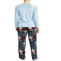 Frosty Kardan Adam Kadın ve Kadın Plus Pijama Takımı