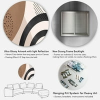 Designart 'Terracotta ııı'te Soyut Fildişi Şekiller ve Şekiller' Modern Daire Metal Duvar Sanatı - 29'luk Disk