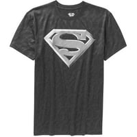 Superman Logosu Katyonik Erkek Poli Grafik Tişört