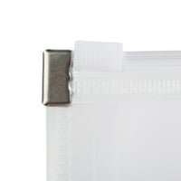 Kağıt ve Zarf Plastik Delgeç Fermuarlı Zarflar, 9,5, Şeffaf, Paket başına