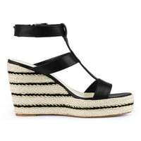 Benzersiz Pazarlık kadın Strappy Espadrille Kama platform sandaletler