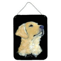 Carolines Hazineleri SS8960DS Golden Retriever Duvar veya Kapı Asılı Baskılar, 12x16, çok renkli