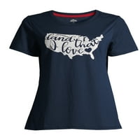 Yolu Kutlamak kadın ABD Land Seviyorum Grafik T-Shirt