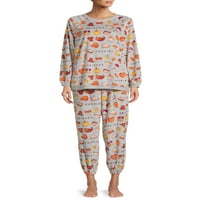 Warner Bros Uzun Kollu Yuvarlak Boyun Grafik Baskı Pijama Takımı