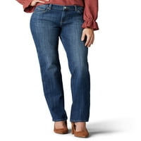 Lee kadın Streç Rahat Fit Düz Bacak Jean