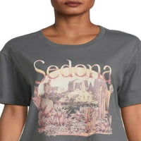 Zaman ve Tru Kadın Sedona Jersey grafikli tişört
