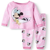 Minnie Mouse Pamuklu Dar Kesim Pijama, 2 Parça Set