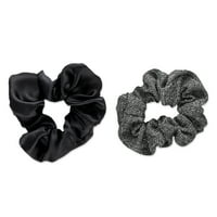Çeşitli Siyah Moda Kumaşlarda Scunci Original Scrunchie'den Wild Primrose, Bilekten Saça Çok Yönlülük için Mükemmel,