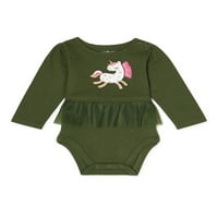 Garanimals Bebek Kız Kedi Uzun Kollu Peplum Bodysuit