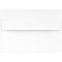 LUXPaper 4Bar A Davetiye Zarfları, Soyma ve Basma, 1 8, Parlak Beyaz, 80 lb, 1, Paket