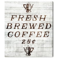 Wynwood Stüdyo İçecekler ve Alkollü İçkiler Duvar Sanatı Tuval Baskılar 'Taze Demlenmiş Kahve' Kahve-Kahverengi,