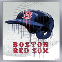 Boston Kırmızı So - Damla Kask Duvar Posteri, 22.375 34