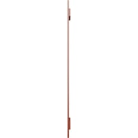 Ekena Millwork 1 4 W 34 H Gerçek Uyum PVC iki tahta Aralıklı Tahta-n-Çıta Kepenkleri, Biber Kırmızısı