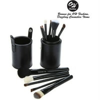 Moda Makyaj Fırçaları seti Midnight Black, depolama için silindirik bir kılıf içerir