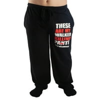 Erkek Siyah Yürüyen Ölü Salon Pijama Pantolon