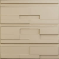 Ekena Millwork 5 8 W 5 8 H Ofset Tuğla EnduraWall Dekoratif 3D Duvar Paneli, Ultra Saten Dumanlı Bej