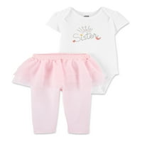 Carter'ın Çocuğum Bebek Kız Bodysuit ve Skegging, set