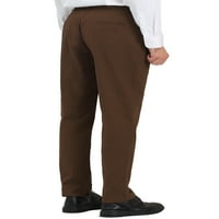 Benzersiz Pazarlık Erkek Pantolon Klasik Fit Düz Ön Düz Renk Balo Pantolon