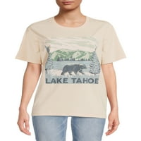 Zaman ve Tru kadın Lake Tahoe Kısa Kollu Grafik Tee
