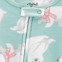 Carter'ın Çocuğum Bebek ve Yürümeye Başlayan Kız Tek Parça Pijama, 2'li Paket, Beden 12M-5T