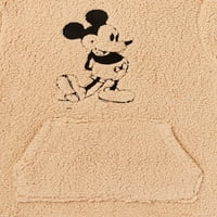 Mickey Mouse Erkek Çocuk Grafik Sherpa Kapüşonlu Sweatshirt, Beden 4-18