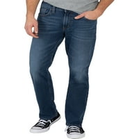Gümüş Jeans Co tarafından Otantik. Erkek Rahat Kesim Düz Bacak Jean, Bel Ölçüleri 28-44